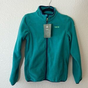 Kamik kids Ridley green fleece jacket size 14 NWT